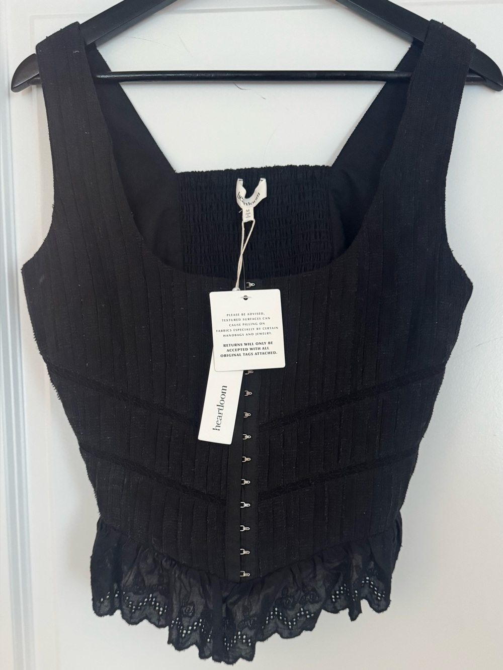 NWT! Heartloom Christine Top/ Black/ Medium - Picture 6 of 8